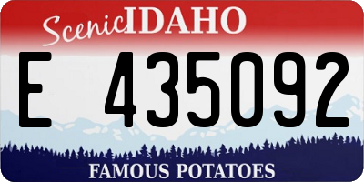 ID license plate E435092