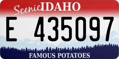ID license plate E435097