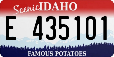 ID license plate E435101