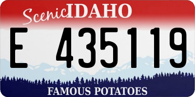 ID license plate E435119