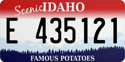 ID license plate E435121