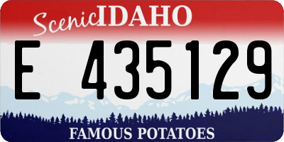 ID license plate E435129