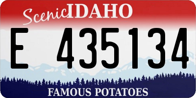 ID license plate E435134