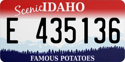 ID license plate E435136