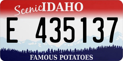 ID license plate E435137