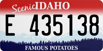 ID license plate E435138