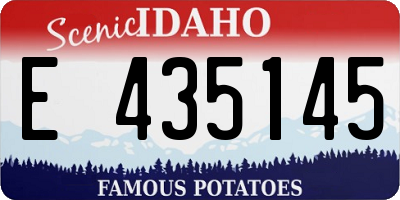 ID license plate E435145