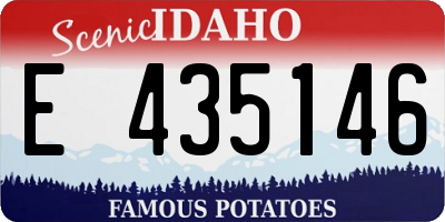 ID license plate E435146