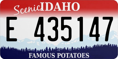 ID license plate E435147