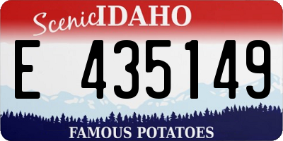 ID license plate E435149
