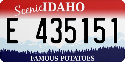 ID license plate E435151