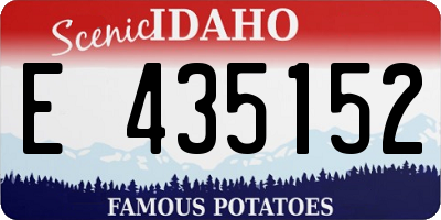 ID license plate E435152
