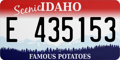 ID license plate E435153