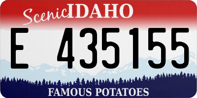 ID license plate E435155