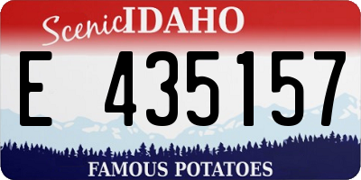 ID license plate E435157