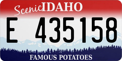 ID license plate E435158