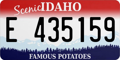 ID license plate E435159