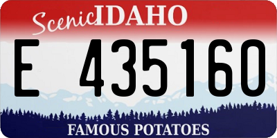 ID license plate E435160