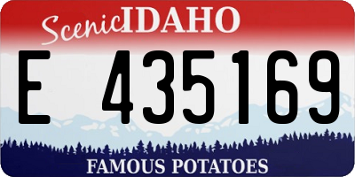 ID license plate E435169