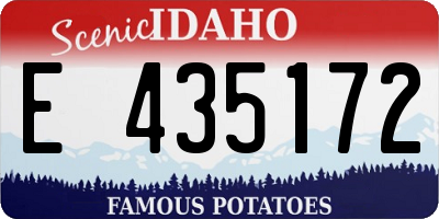 ID license plate E435172