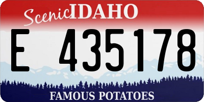 ID license plate E435178