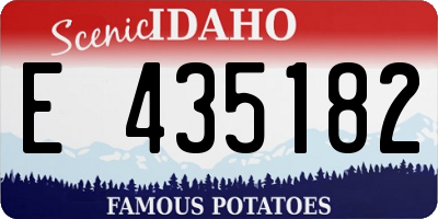 ID license plate E435182