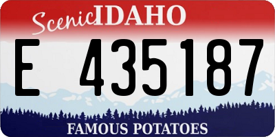 ID license plate E435187