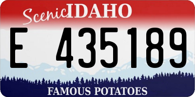 ID license plate E435189