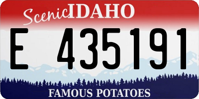 ID license plate E435191