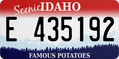 ID license plate E435192