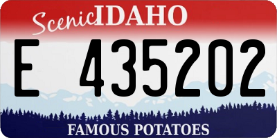 ID license plate E435202