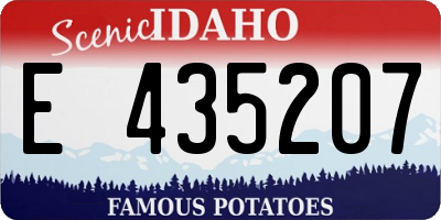 ID license plate E435207