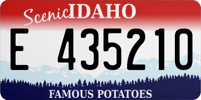 ID license plate E435210