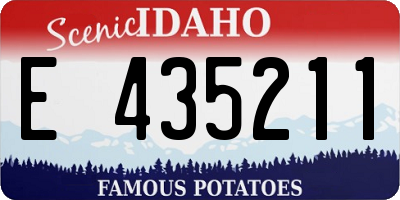 ID license plate E435211