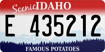 ID license plate E435212