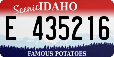ID license plate E435216