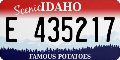 ID license plate E435217