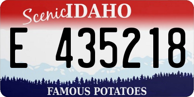 ID license plate E435218