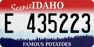 ID license plate E435223