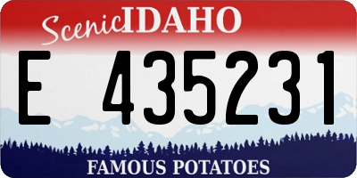 ID license plate E435231