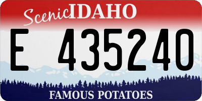 ID license plate E435240