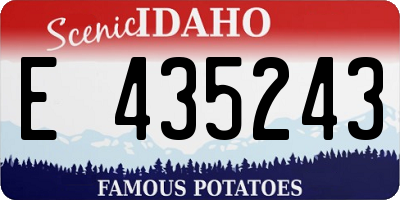 ID license plate E435243