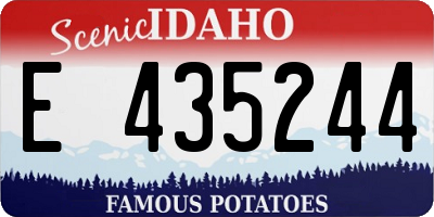 ID license plate E435244