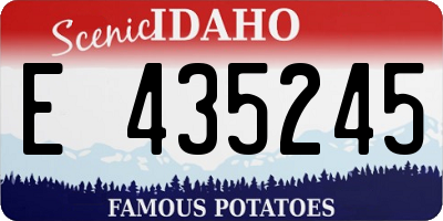 ID license plate E435245