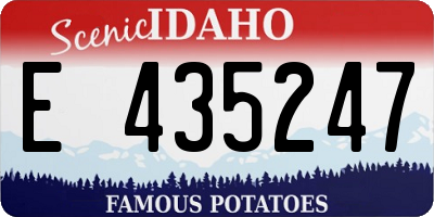ID license plate E435247
