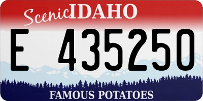 ID license plate E435250