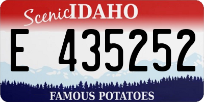 ID license plate E435252