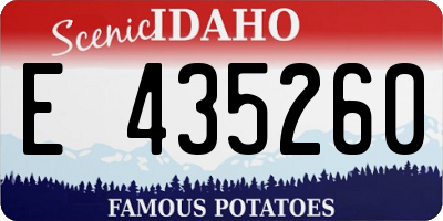 ID license plate E435260