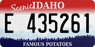 ID license plate E435261