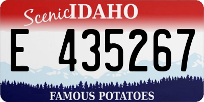 ID license plate E435267